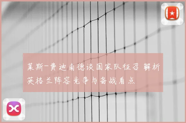 莱斯-费迪南德谈国家队征召 解析英格兰阵容竞争与备战看点